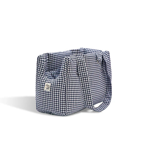 Sac de transport vichy bleu marine