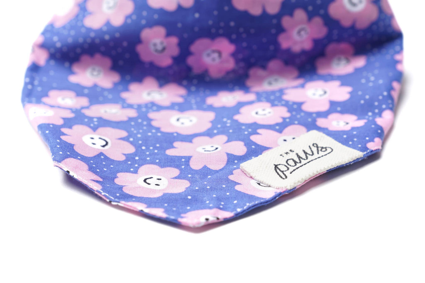 Bandana violet à fleurs rose - Frankie et Suzie