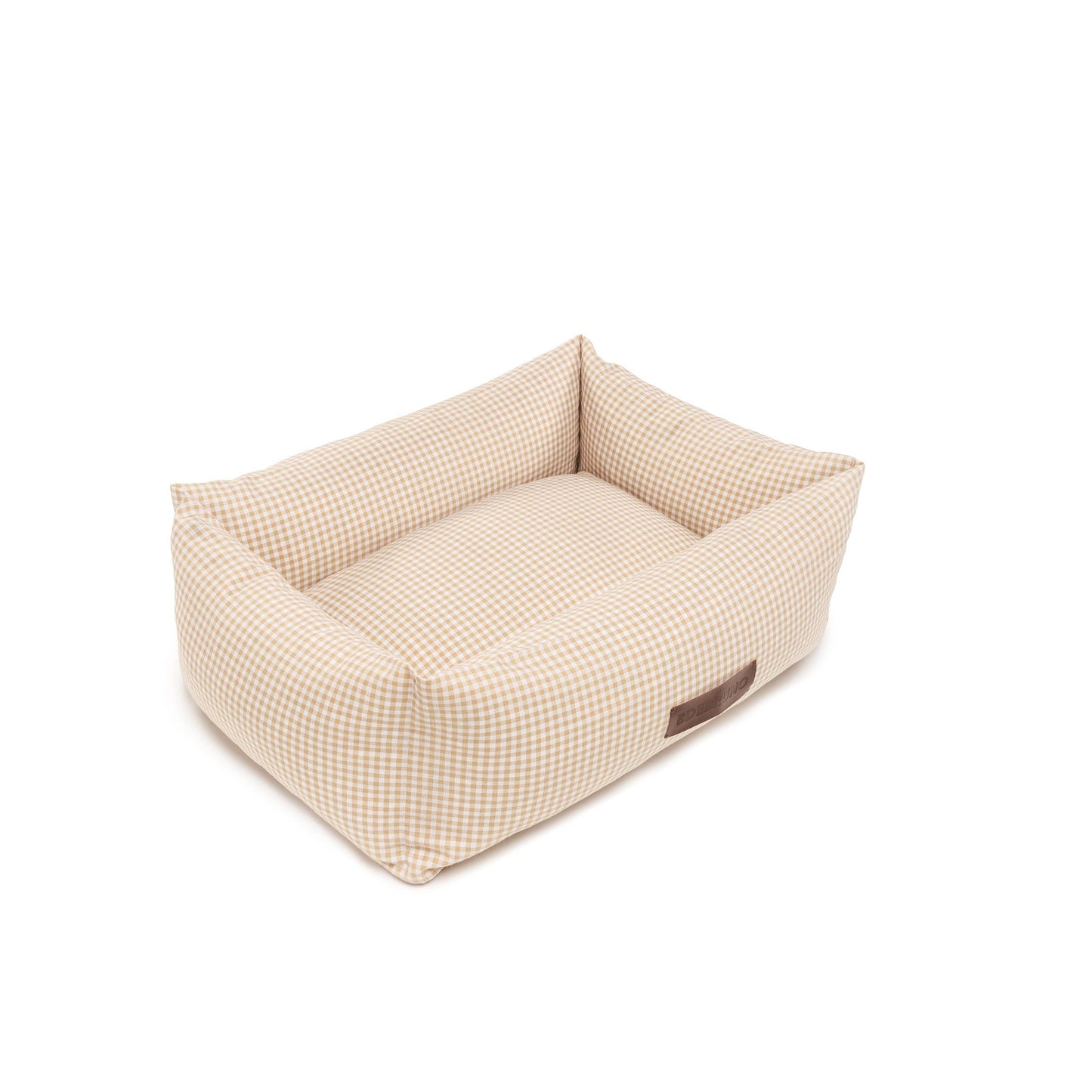 Lit à rayures beige
