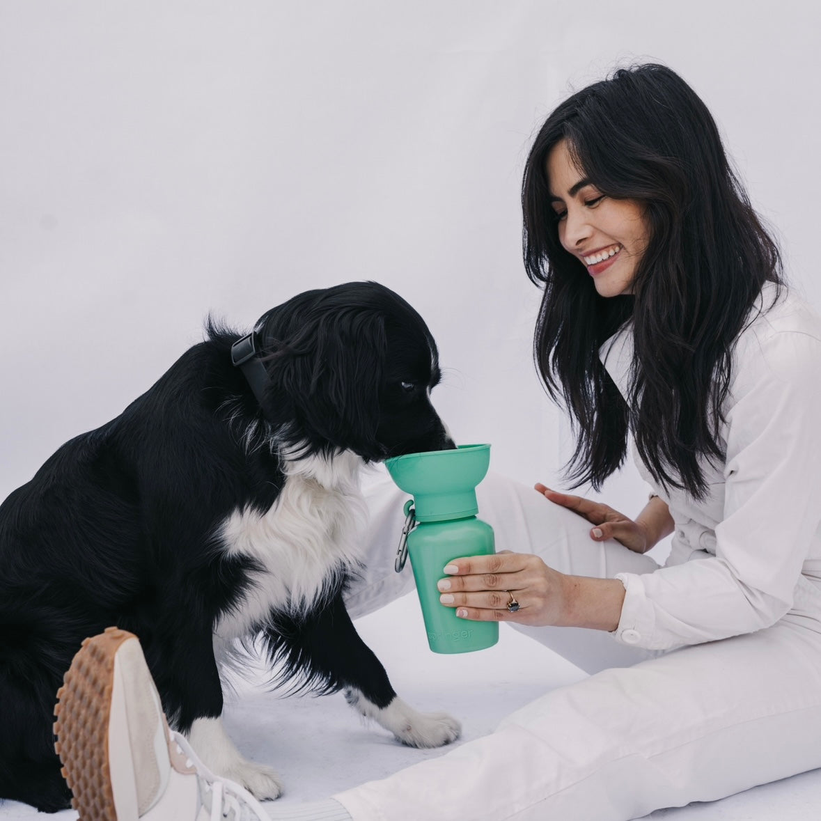 Gourde verte avec gamelle intégrée 65 cl - Frankie et Suzie