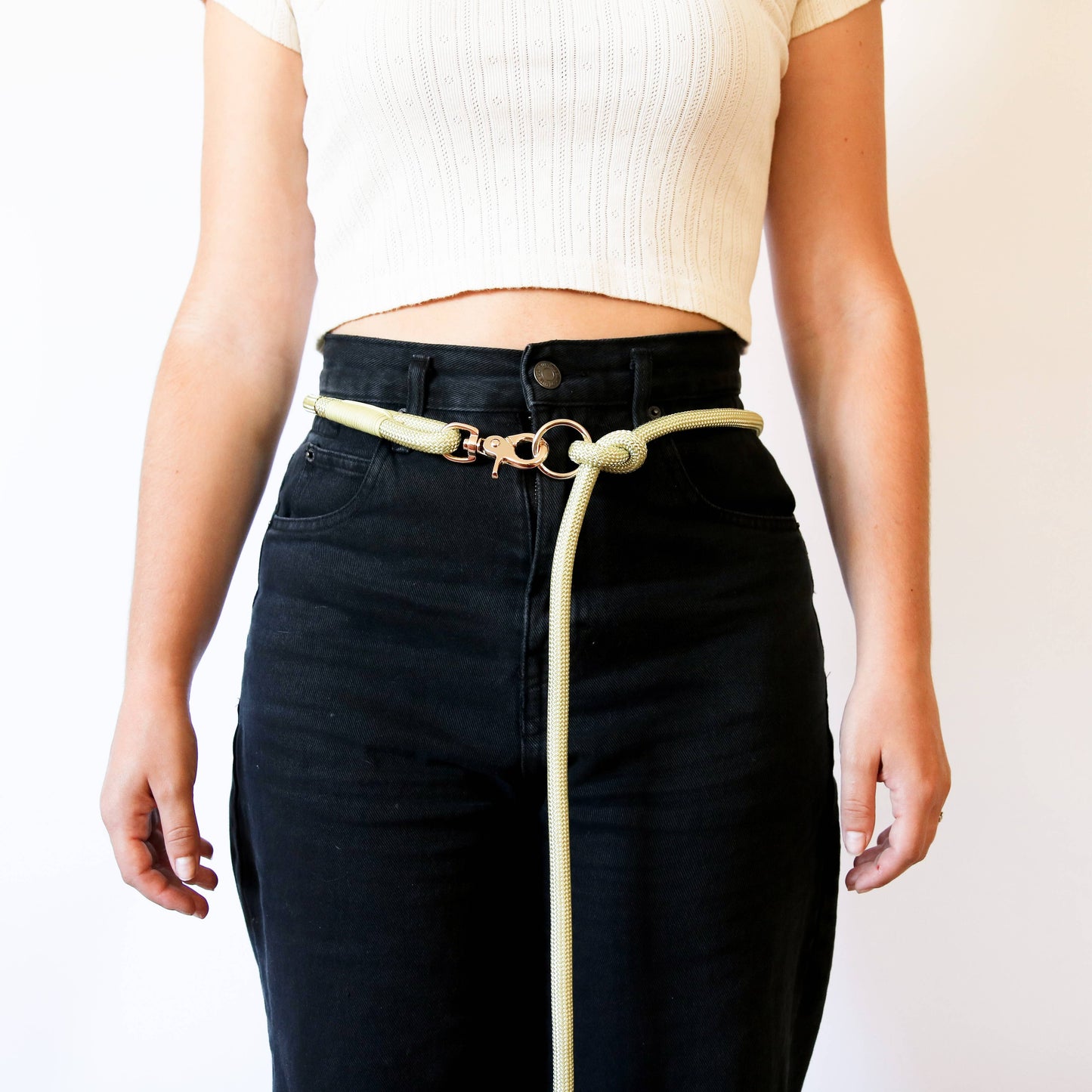 Laisse mains-libres vert pastel - Frankie et Suzie