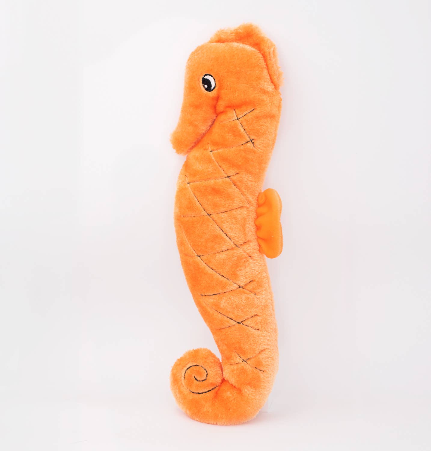 Peluche hippocampe orange