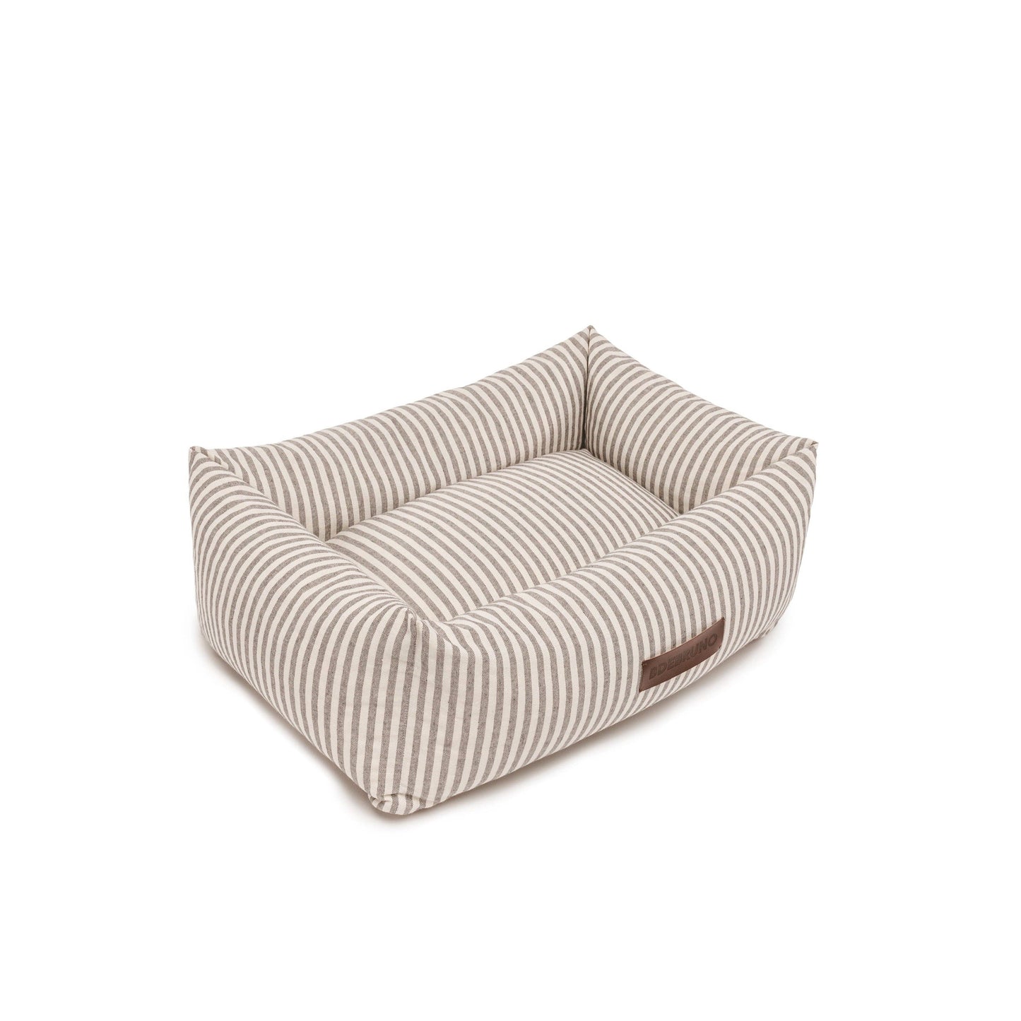 Lit à rayures beige