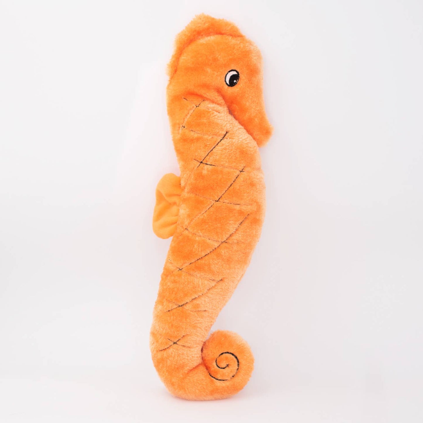 Peluche hippocampe orange