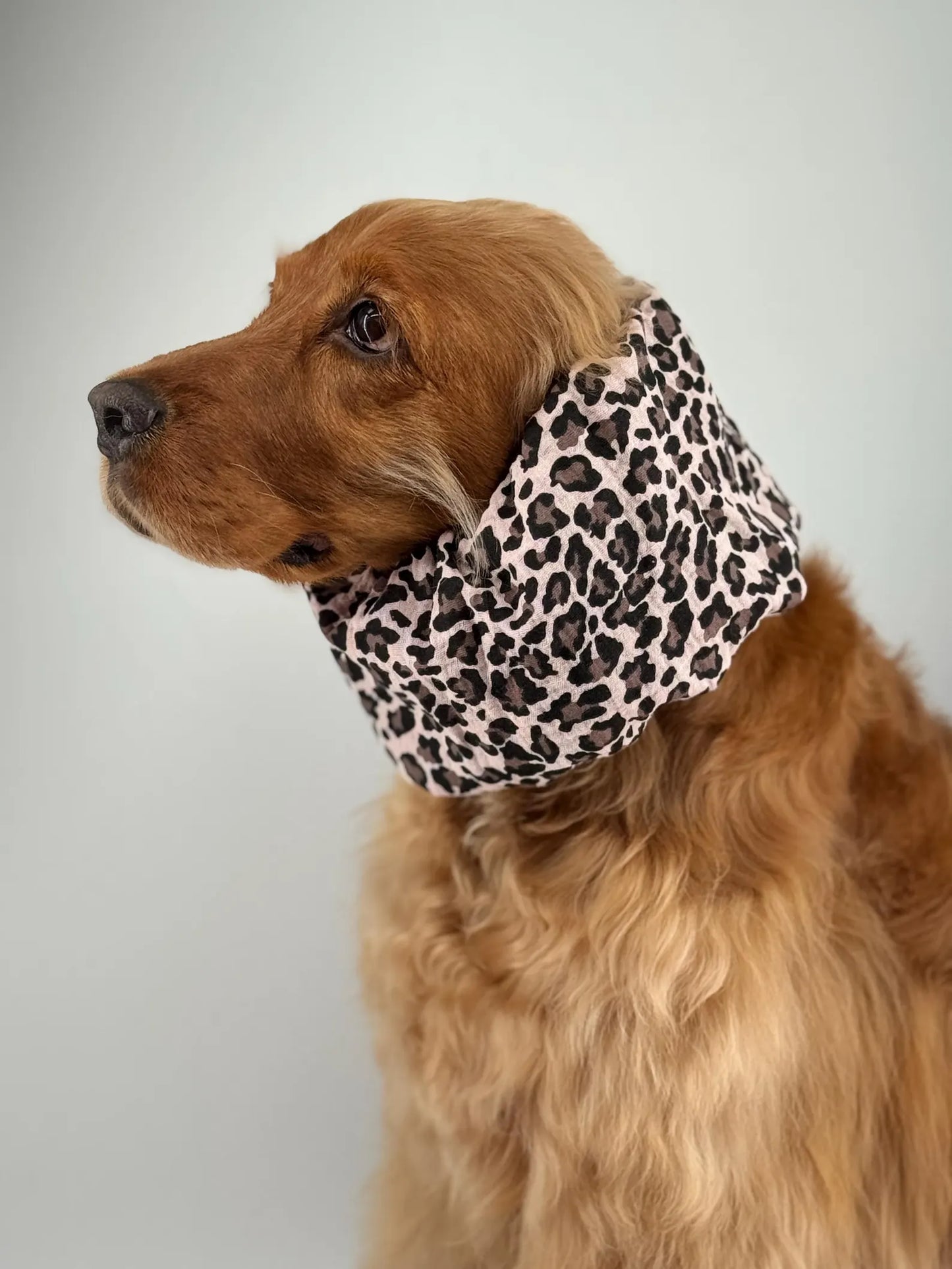 Snood léopard en gaz de coton