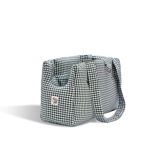 Sac de transport vichy vert foncé