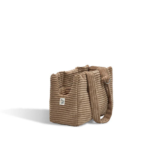 Sac de transport velours marron