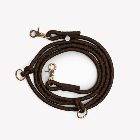 Laisse mains-libres marron