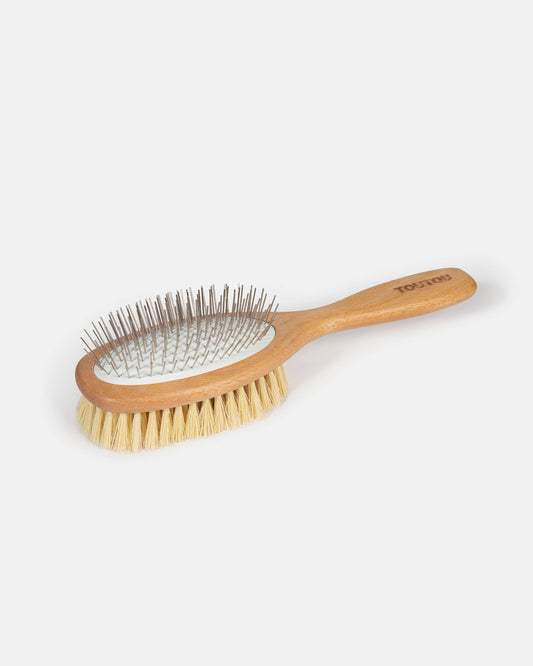 Brosse double face à poils longs et mi-longs