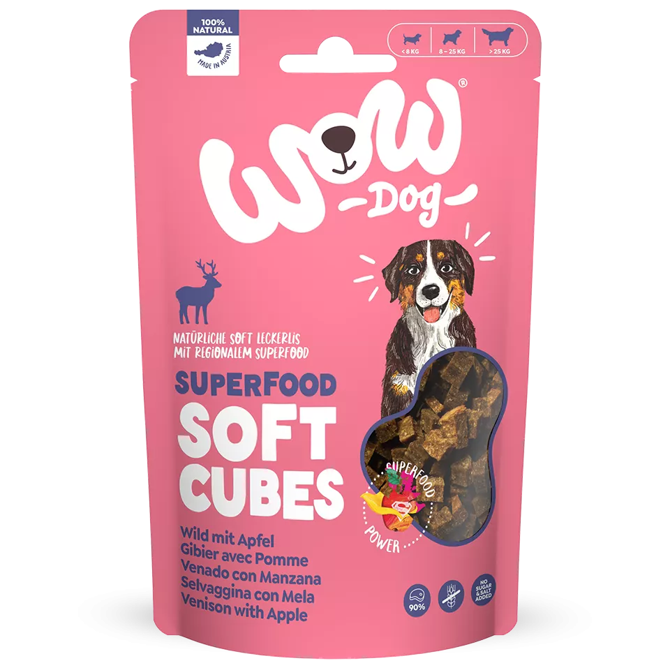 Cubes de friandises gibier et pomme