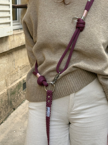 Laisse cherry bordeaux