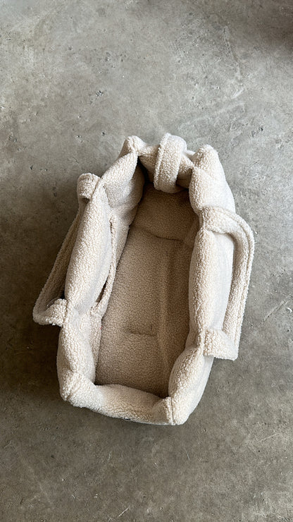 Sac de transport moumoute beige