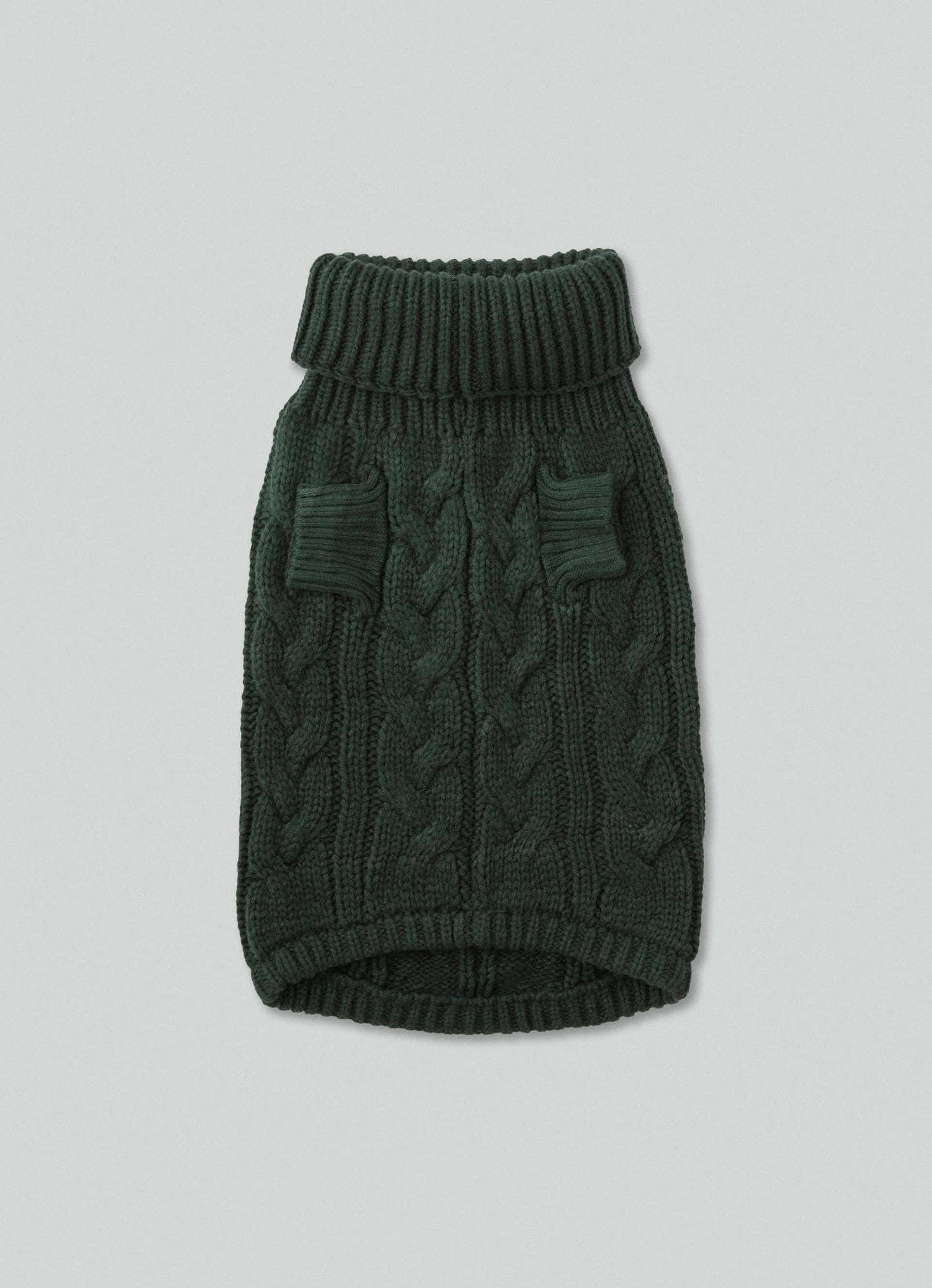 Pull en maille torsadée vert