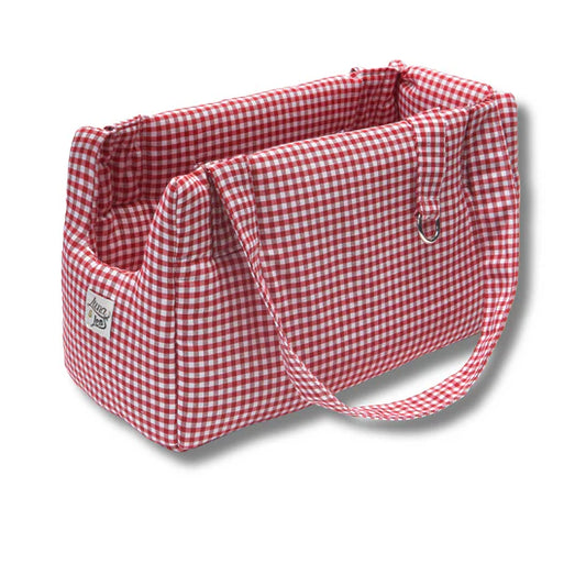 Sac de transport vichy rouge