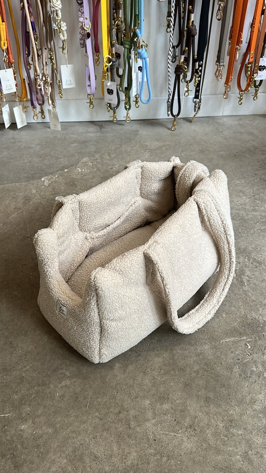 Sac de transport moumoute beige