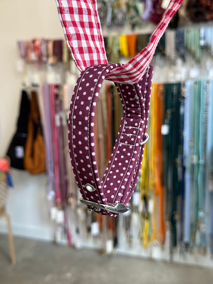 Collier cherry à pois rose