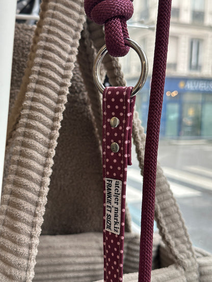 Laisse cherry bordeaux