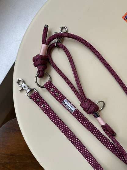 Laisse cherry bordeaux