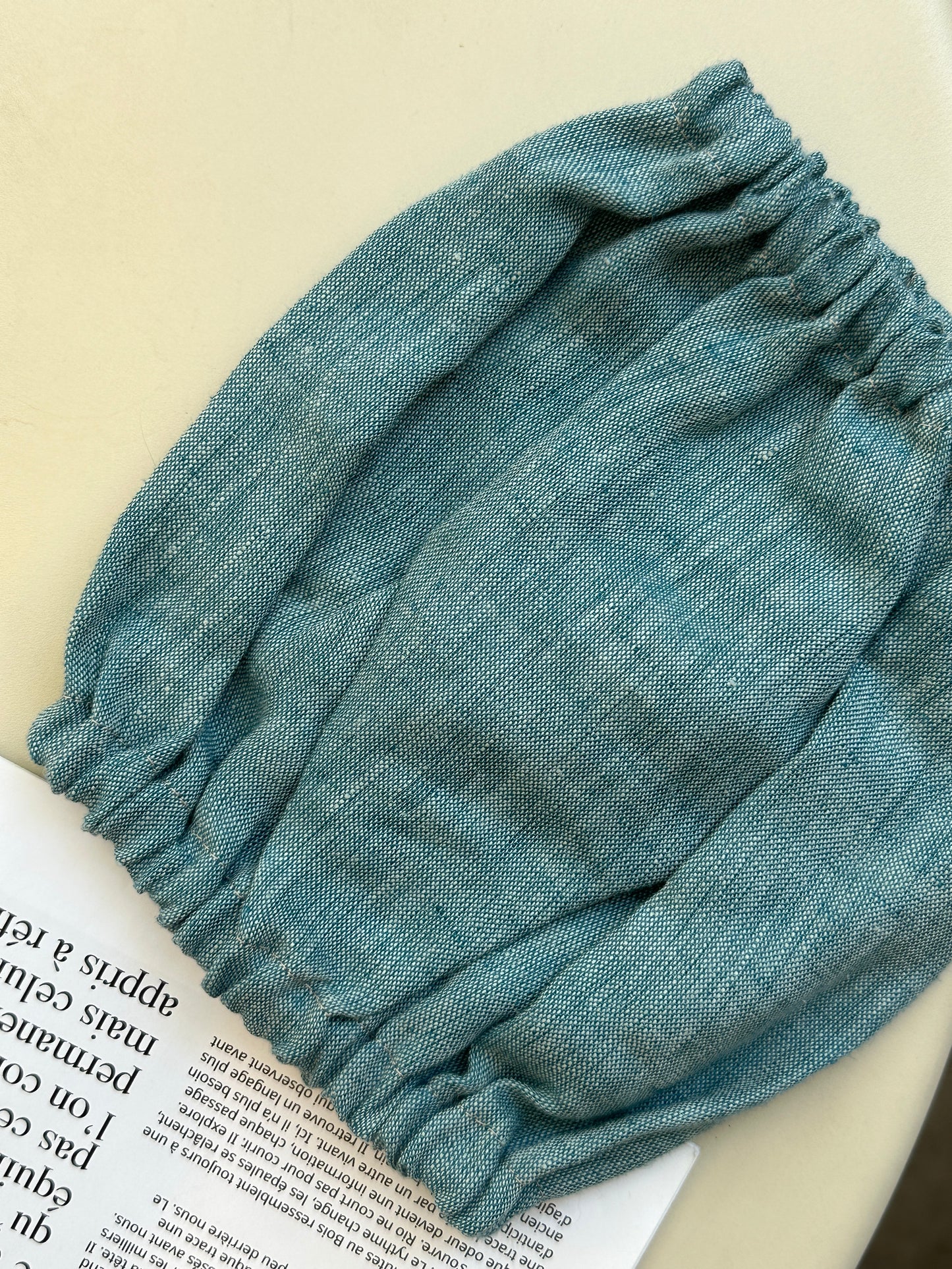Snood vert d'eau en lin