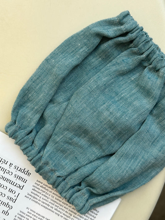 Snood vert d'eau en lin