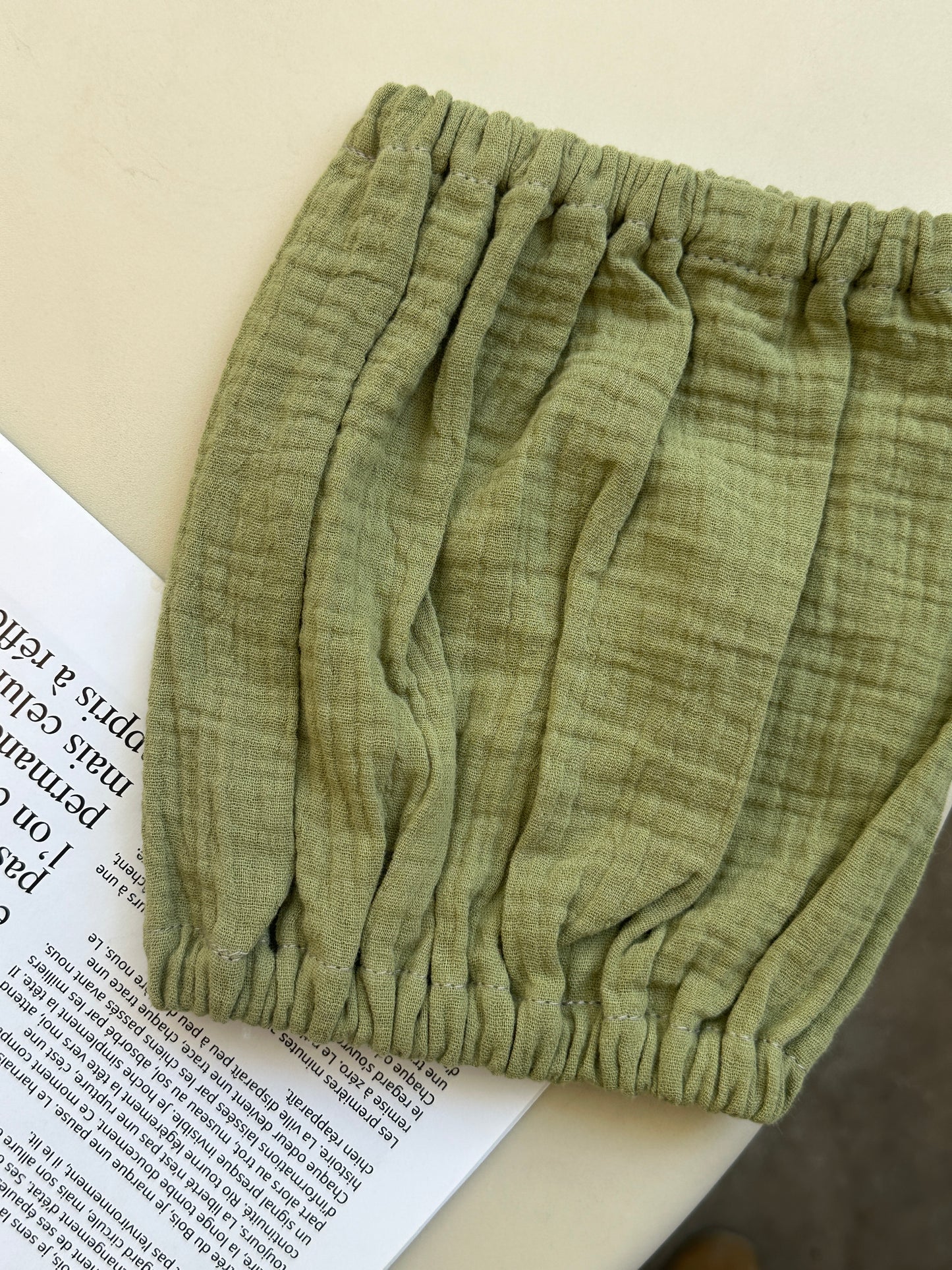 Snood vert clair en gaz de coton