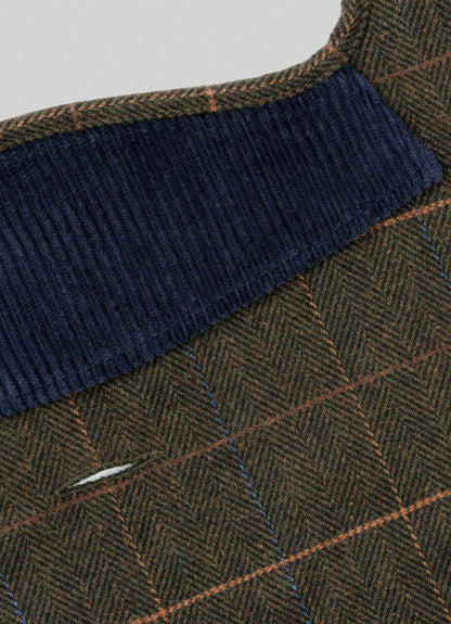 Manteau à carreaux vert foncé Hackett