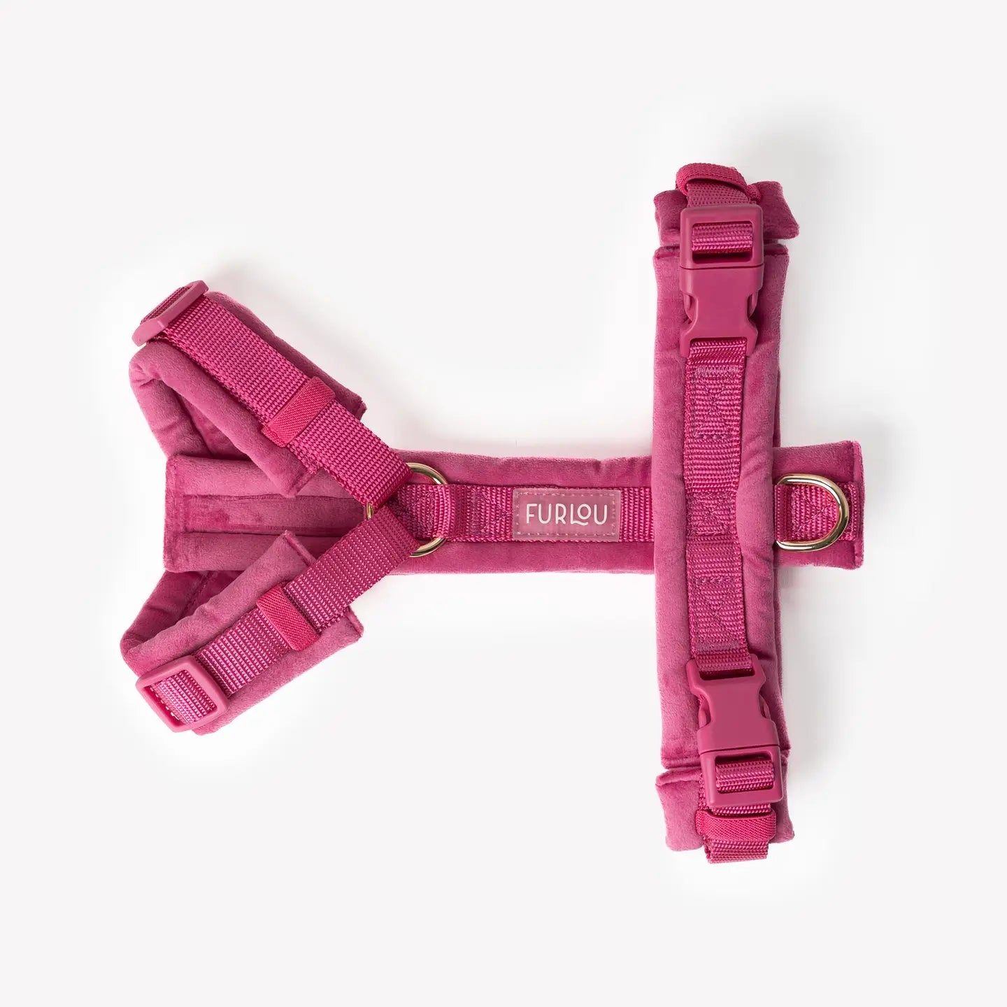 Harnais magenta en velours