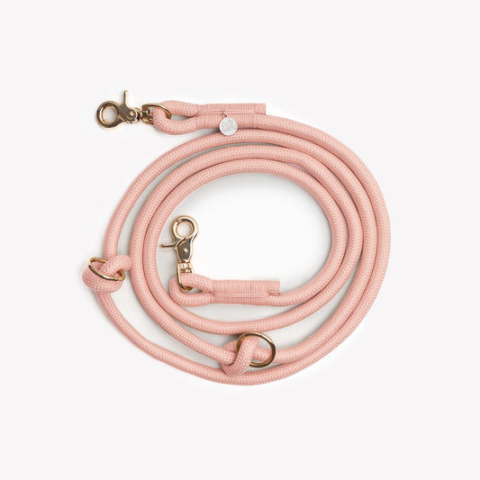 Laisse mains-libres rose poudré