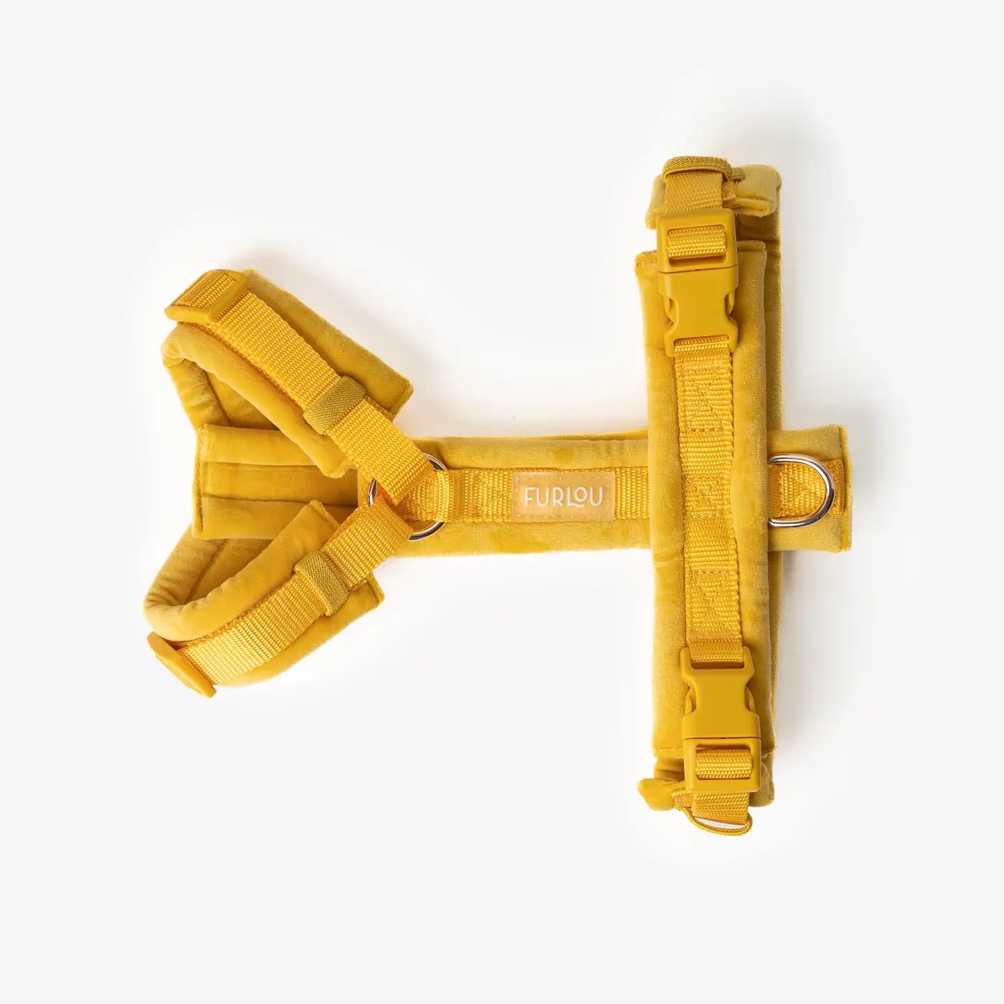 Harnais jaune en velours