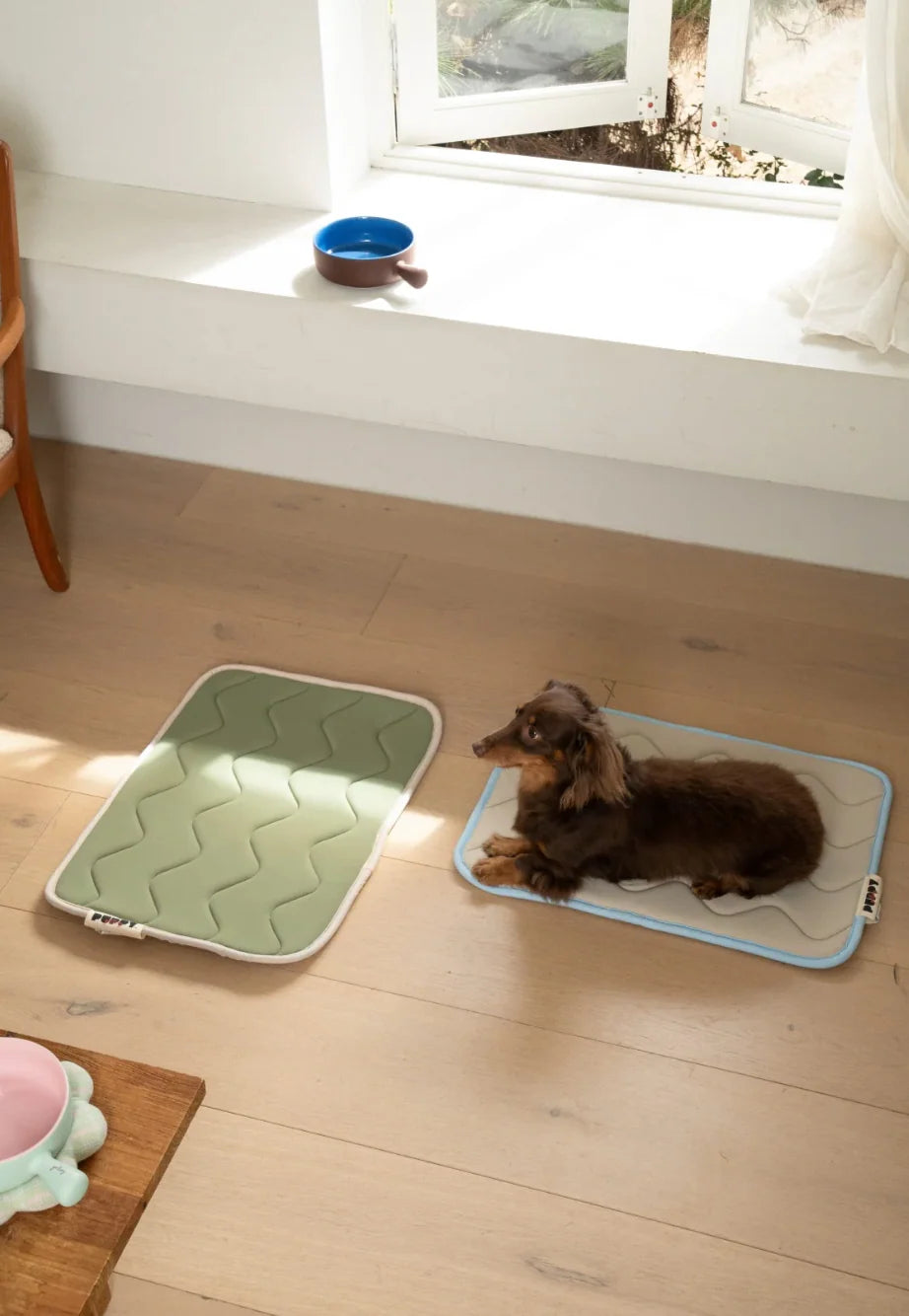 Tapis rafraîchissant à mémoire de forme