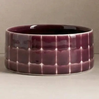 Gamelle en céramique bordeaux