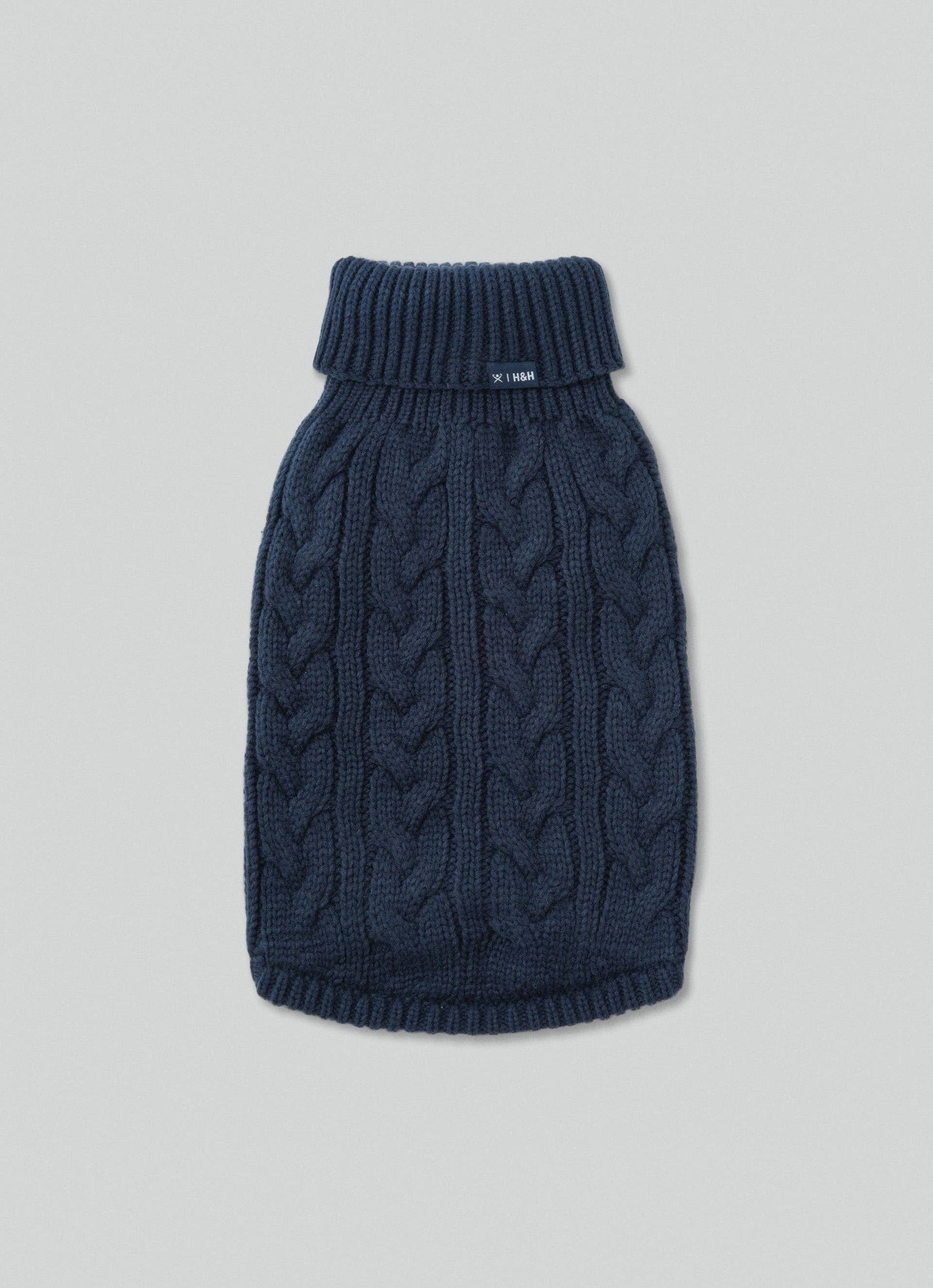 Pull en maille torsadée navy