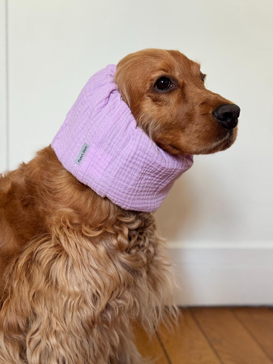 Snood rose en gaz de coton