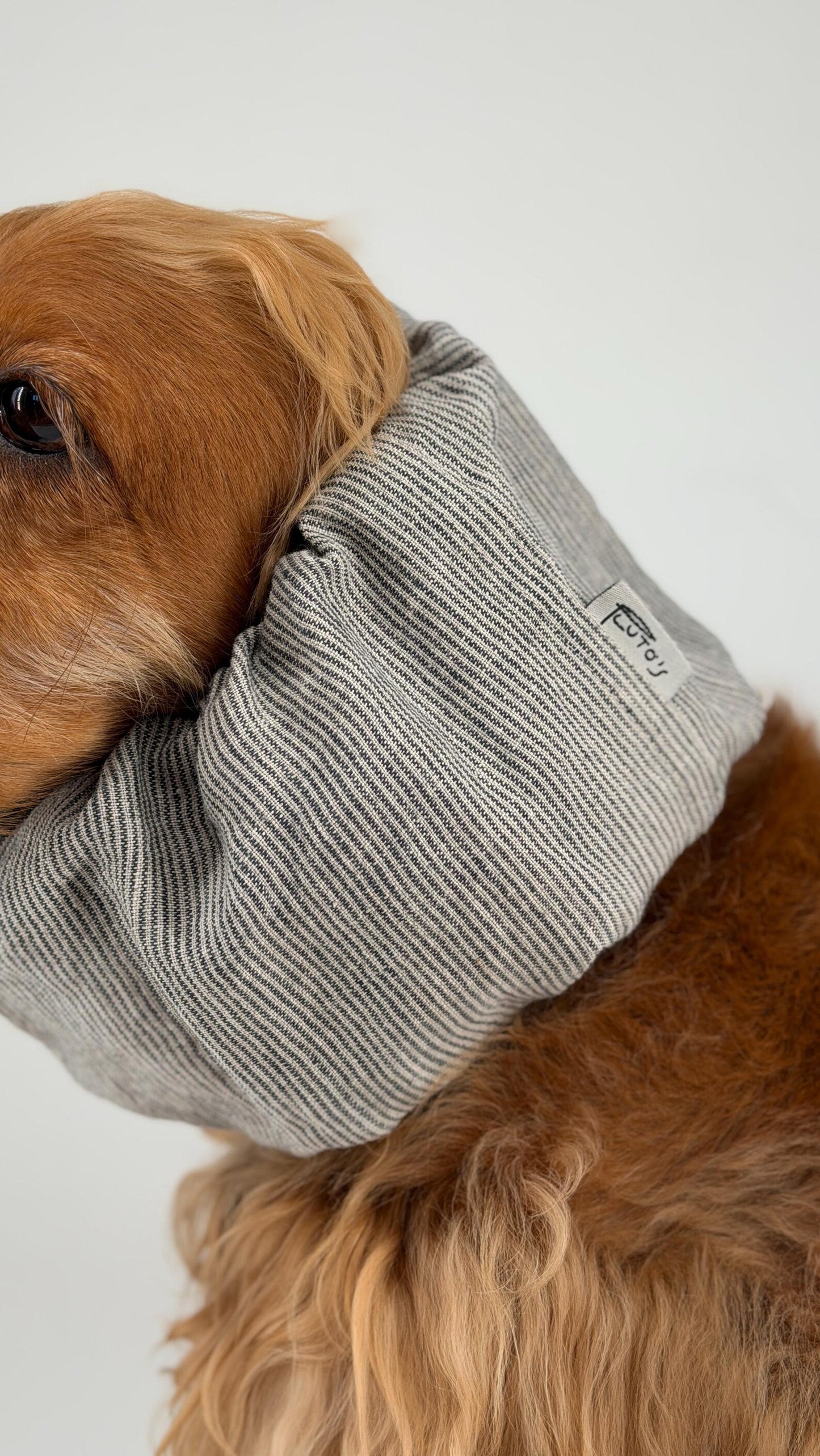 Snood gris à rayures