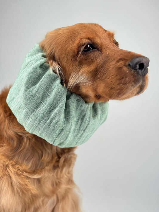 Snood vert en gaz de coton