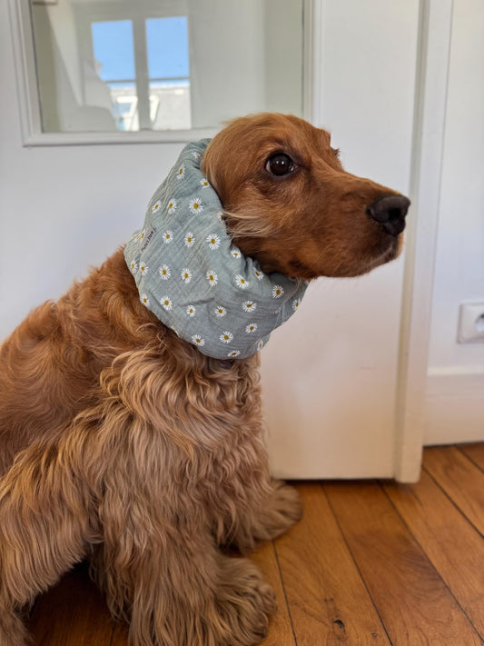 Snood à fleurs en gaz de coton