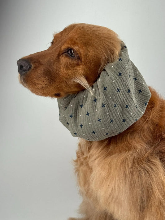 Snood kaki en gaz de coton