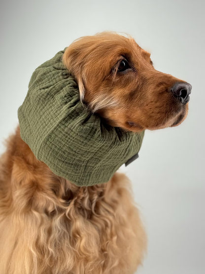 Snood kaki en gaz de coton