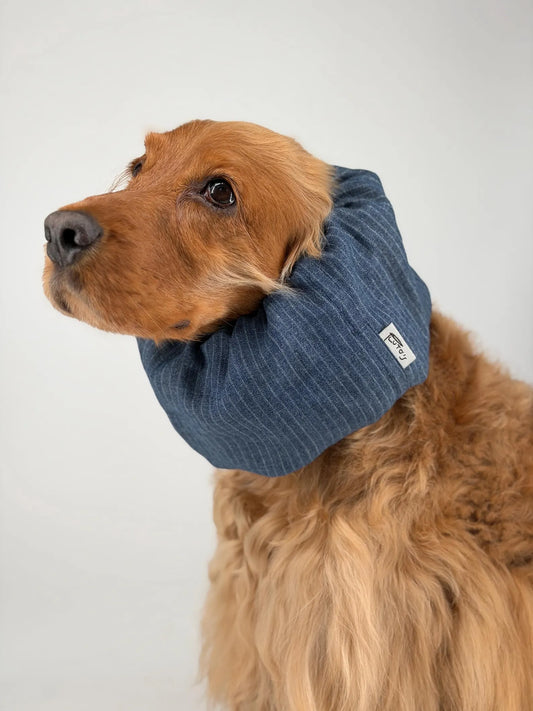 Snood jean à rayures