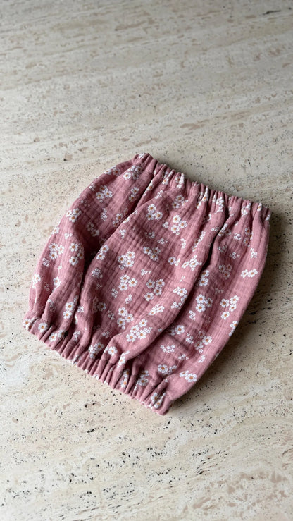 Snood rose à fleurs