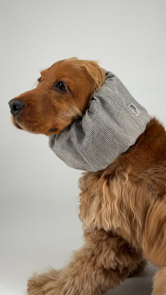 Snood gris à rayures