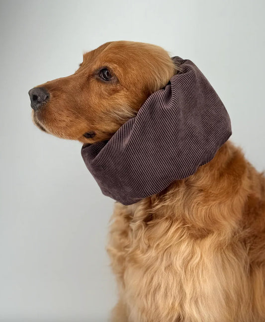 Snood marron en velours