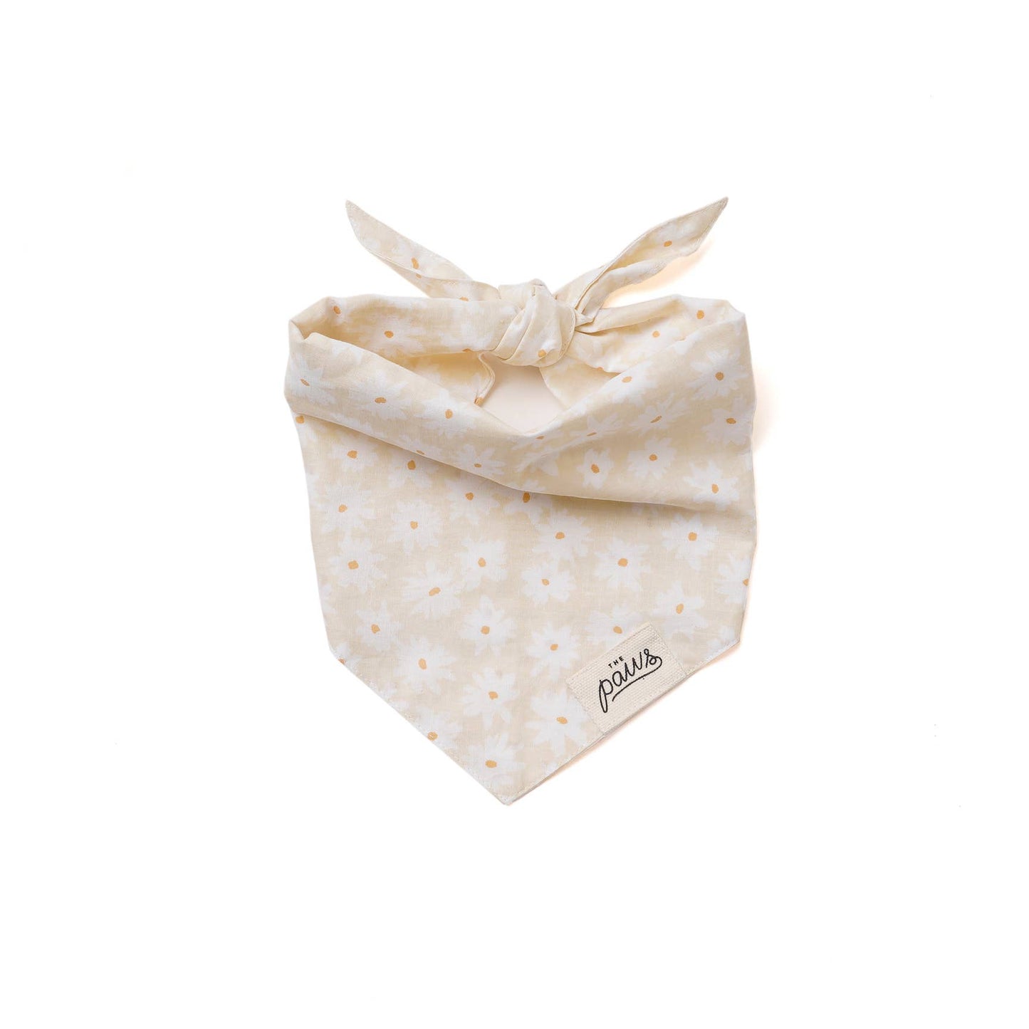 Bandana à fleurs beige